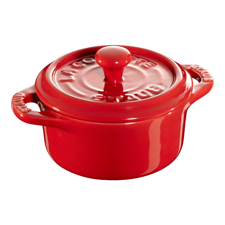3-pc, Mini Round Dutch Oven Set, cherry