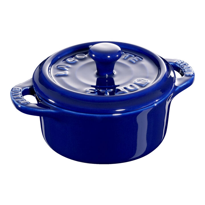 3-pc, Mini Round Dutch Oven Set, dark blue