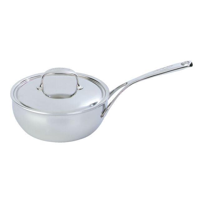 3.5 qt Conic Sauté Pan/Saucier With Lid, 18/10 Stainless Steel