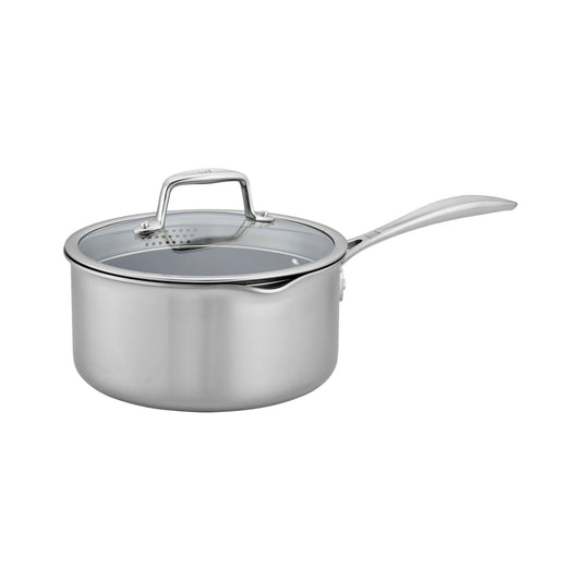 3 qt, Non-stick, Stainless Steel Ceramic Saucepan