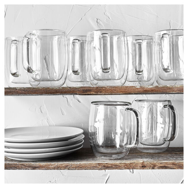 12-oz-/-8-pc Coffee Glass Mug Set