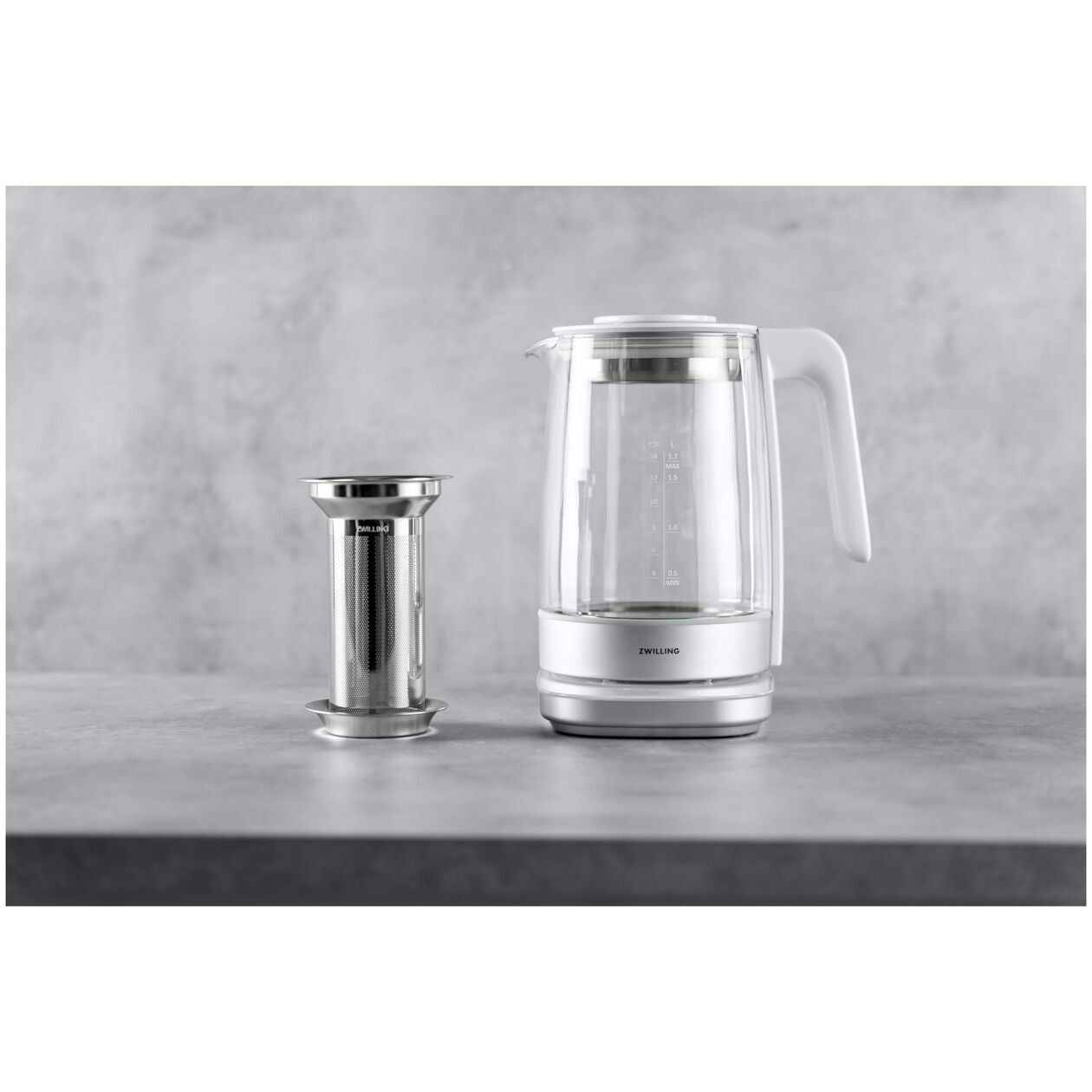 1.7 l, Glass Kettle - Silver