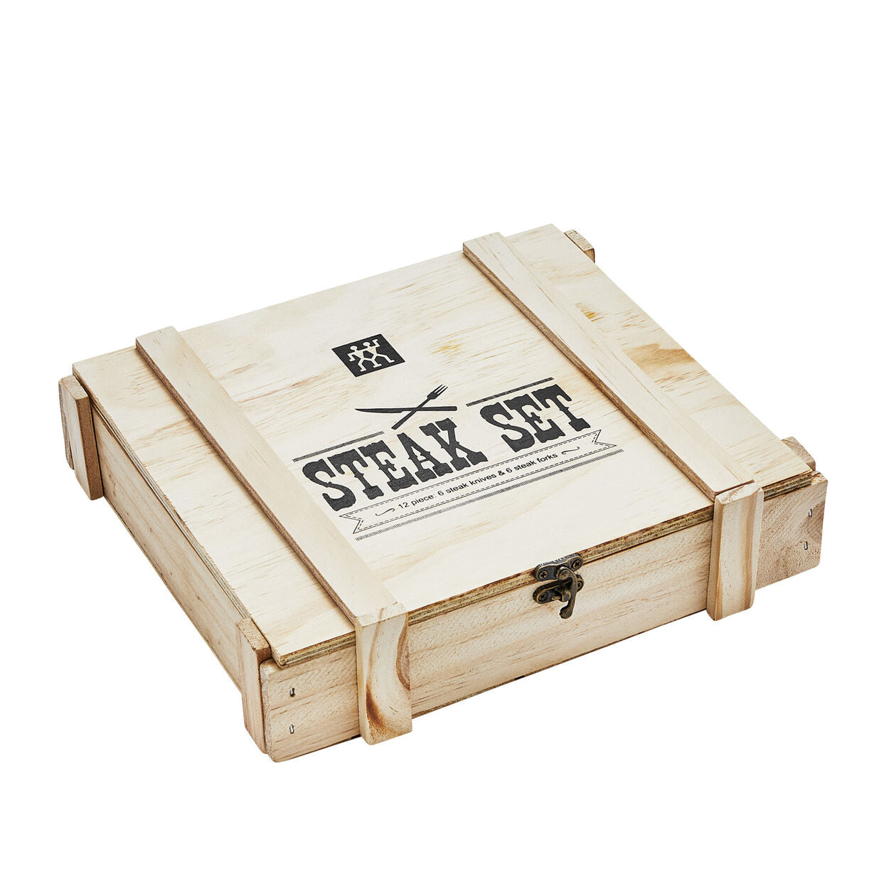 12-pc, Steak Dinner Stainless Steel Steak Knife Set In Wood Presentation Box