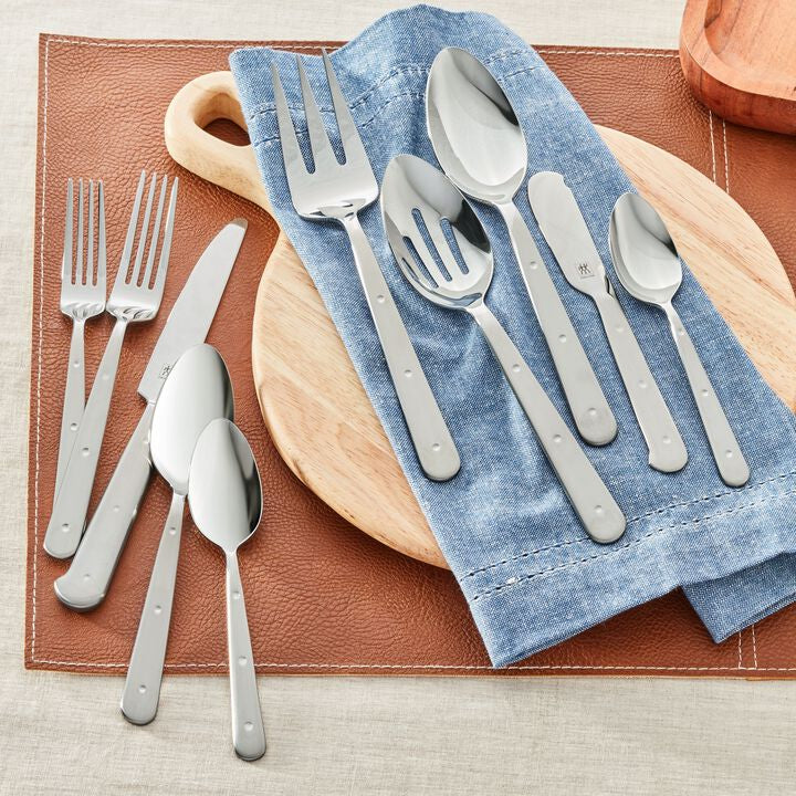 45-pc, 18/10 Stainless Steel, Flatware Set, Silver