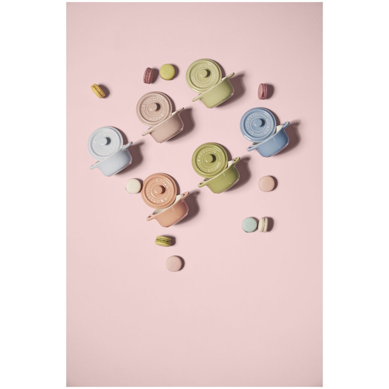 6-pc, Mini Round Dutch Oven Set Macaron, mixed colors
