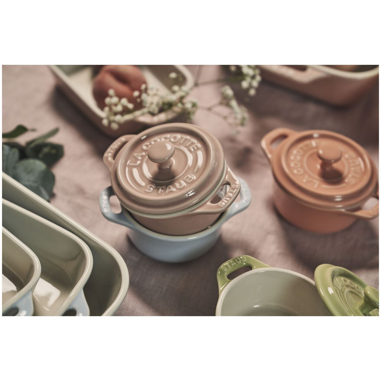 6-pc, Mini Round Dutch Oven Set Macaron, mixed colors