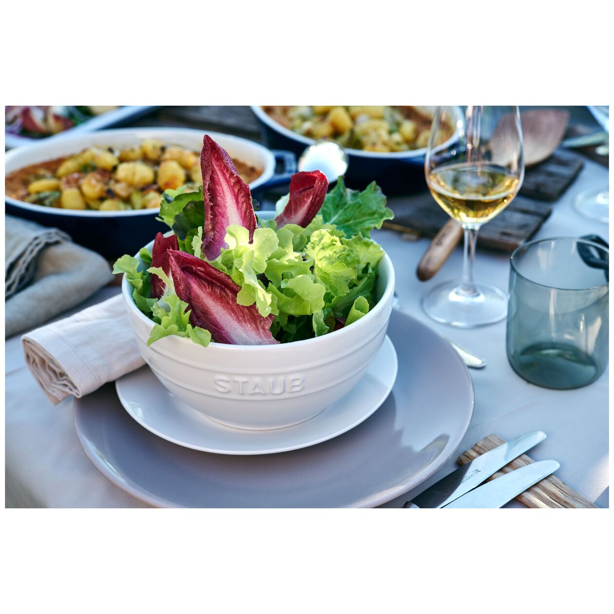 6.5-inch / 2-pc, Large Universal Bowl Set, white