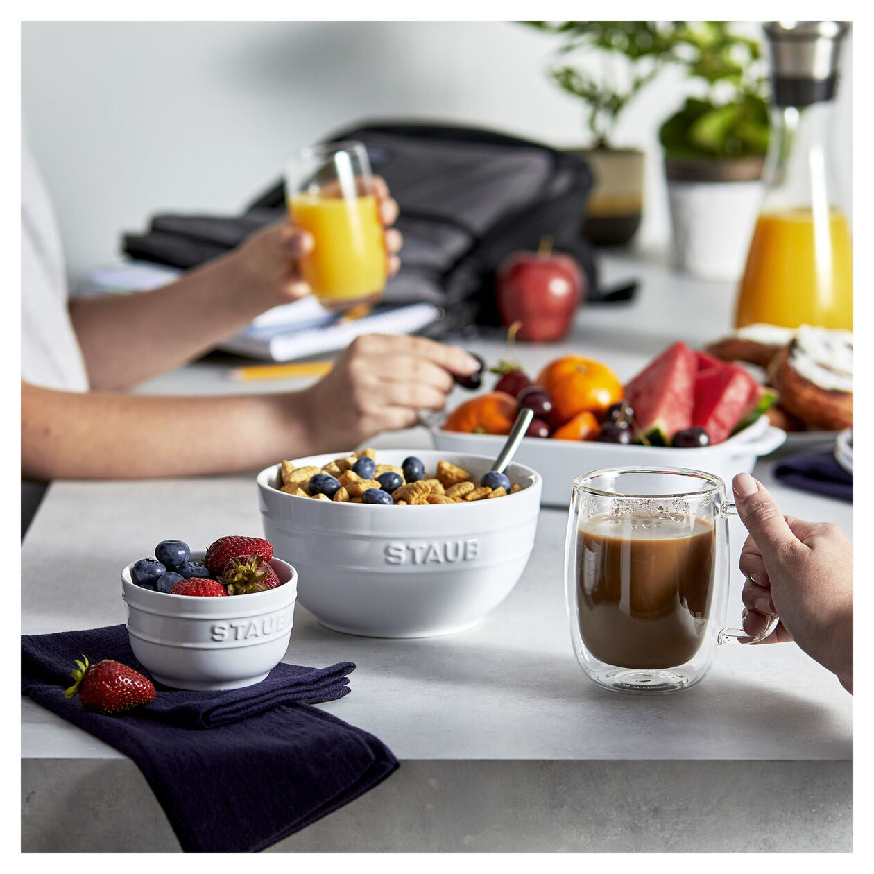 6.5-inch / 2-pc, Large Universal Bowl Set, white