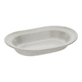 10-inch, oval serving dish, white