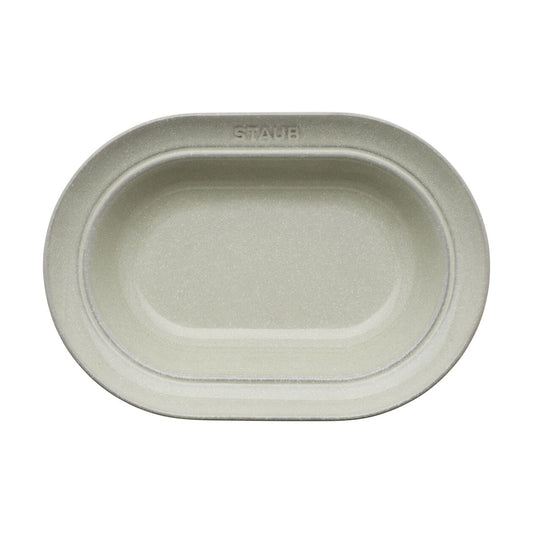 10-inch, oval serving dish, white