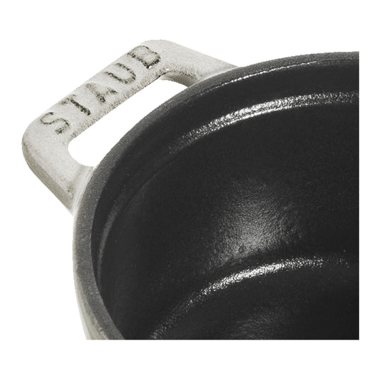 0.275 qt, Mini Round Dutch Oven, white truffle